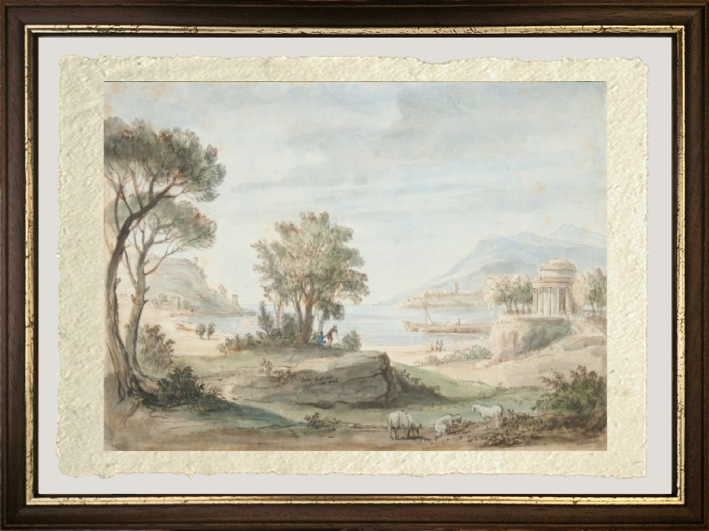 Paesaggio con un tempio rotondo - Gaspare Vanvitelli - Gaspar van Wittel