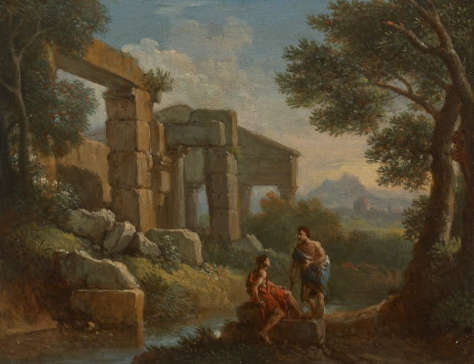 Paesaggio classico con due figure - Jan Frans van Bloemen