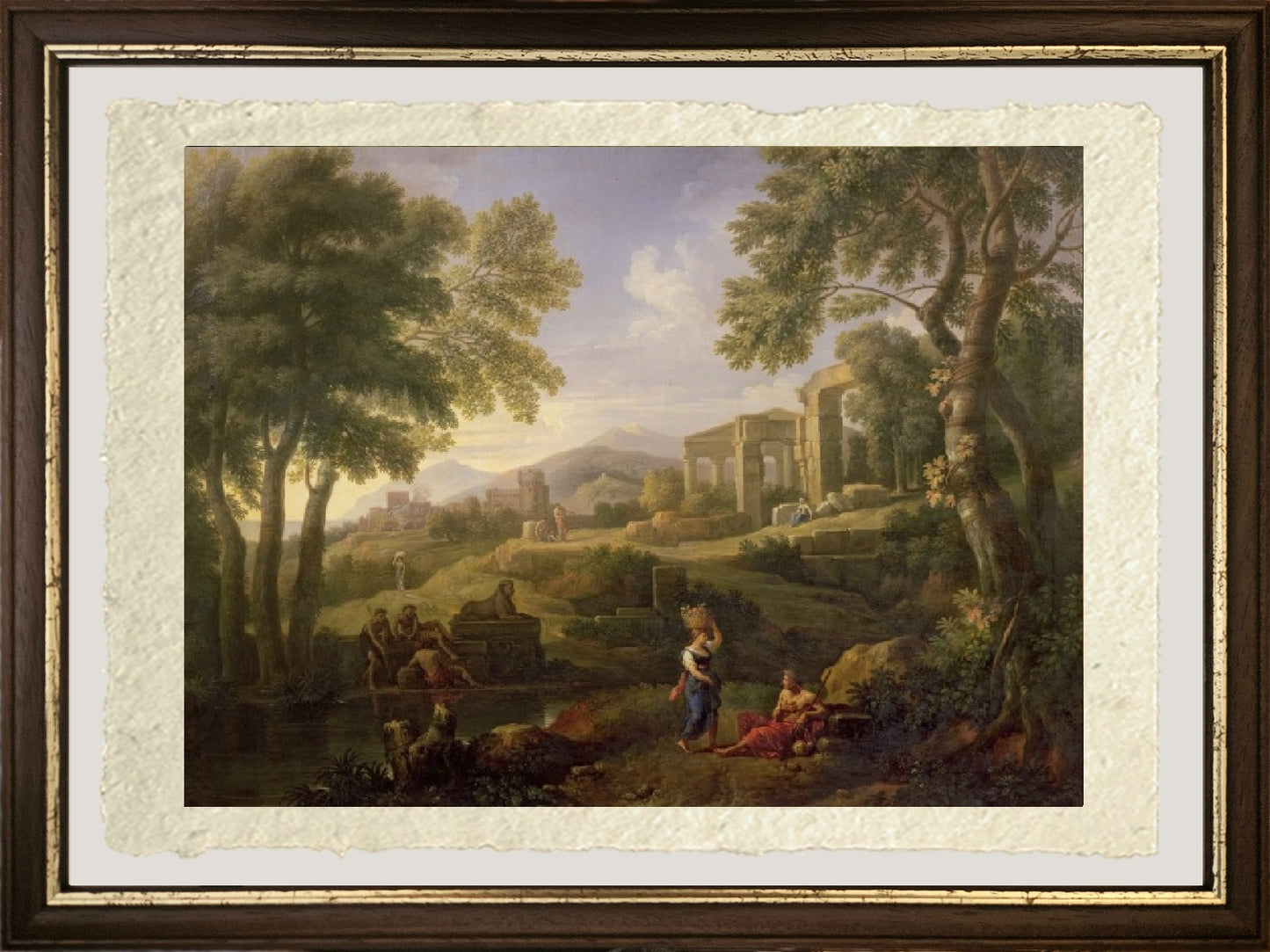 Paesaggio classico con figure e rovine - Jan Frans van Bloemen