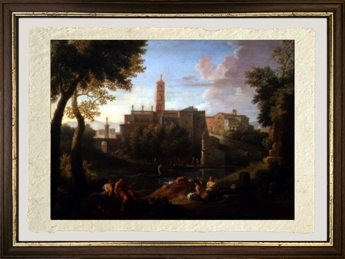 Paesaggio con figure vicino a una città - Jan Frans van Bloemen