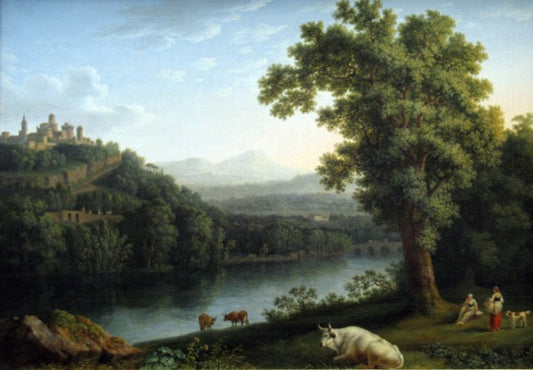 Paesaggio fluviale -  Jakob-Philipp Hackert