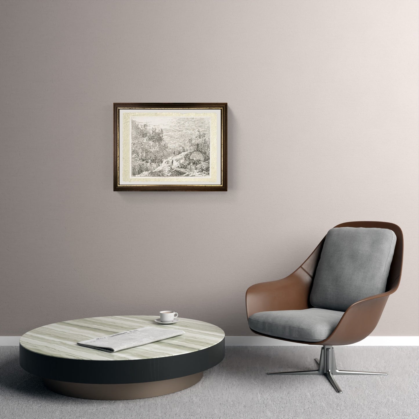 Paesaggio montano con cinque ponti - Giovanni Antonio Canal detto Canaletto