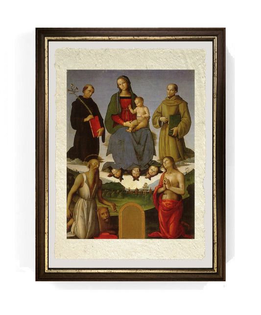 Pala Tezi - Perugino - Pietro Vannucci su pregiata carta Amalfi
