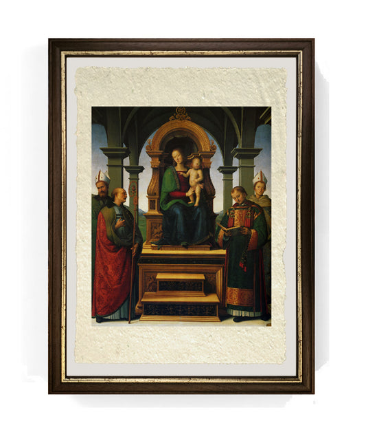 Pala dei Decemviri - Perugino - Pietro Vannucci su pregiata carta Amalfi