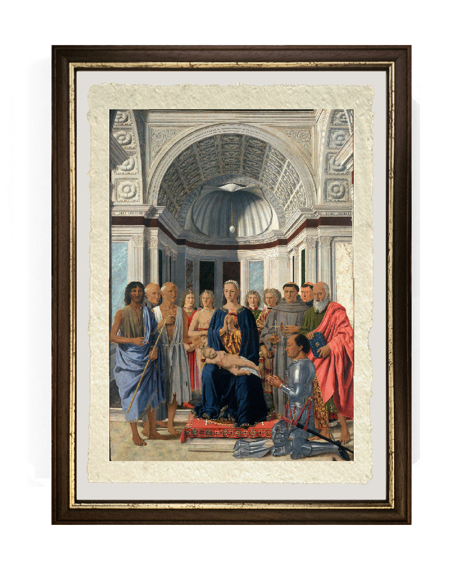La Pala di Brera, o Pala Montefeltro - Piero della Francesca su carta Amalfi