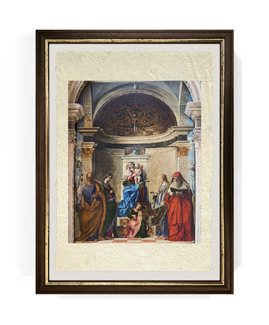 Pala di San Zaccaria - Giovanni Bellini su pregiata carta Amalfi