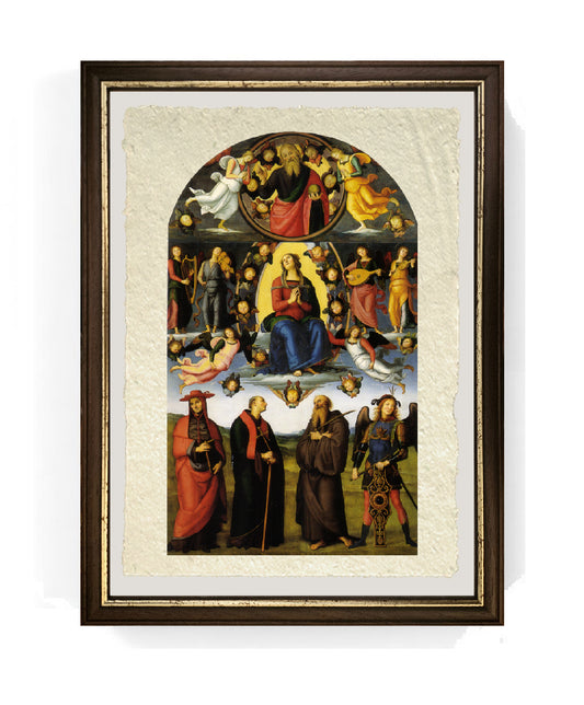 Pala di Vallombrosa - Perugino - Pietro Vannucci su pregiata carta Amalfi