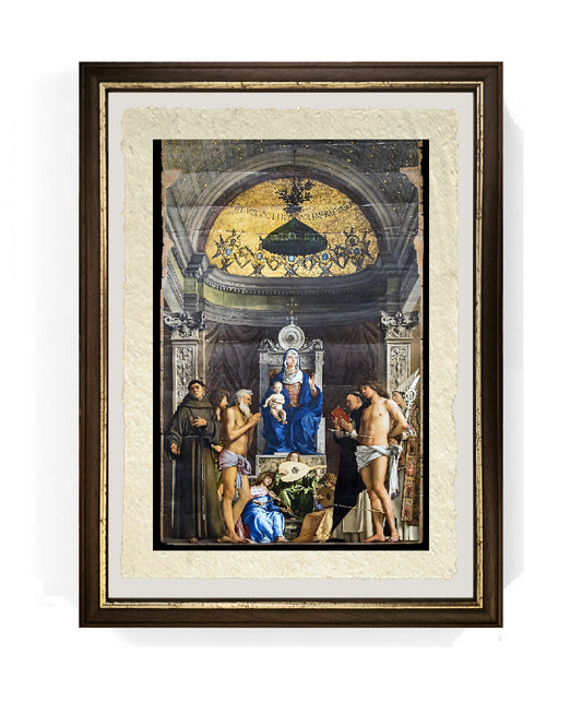 Pala di san Giobbe - Giovanni Bellini su pregiata carta Amalfi