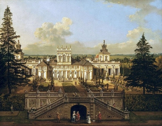 Wilanów Palace seen from the garden - Bernardo Bellotto