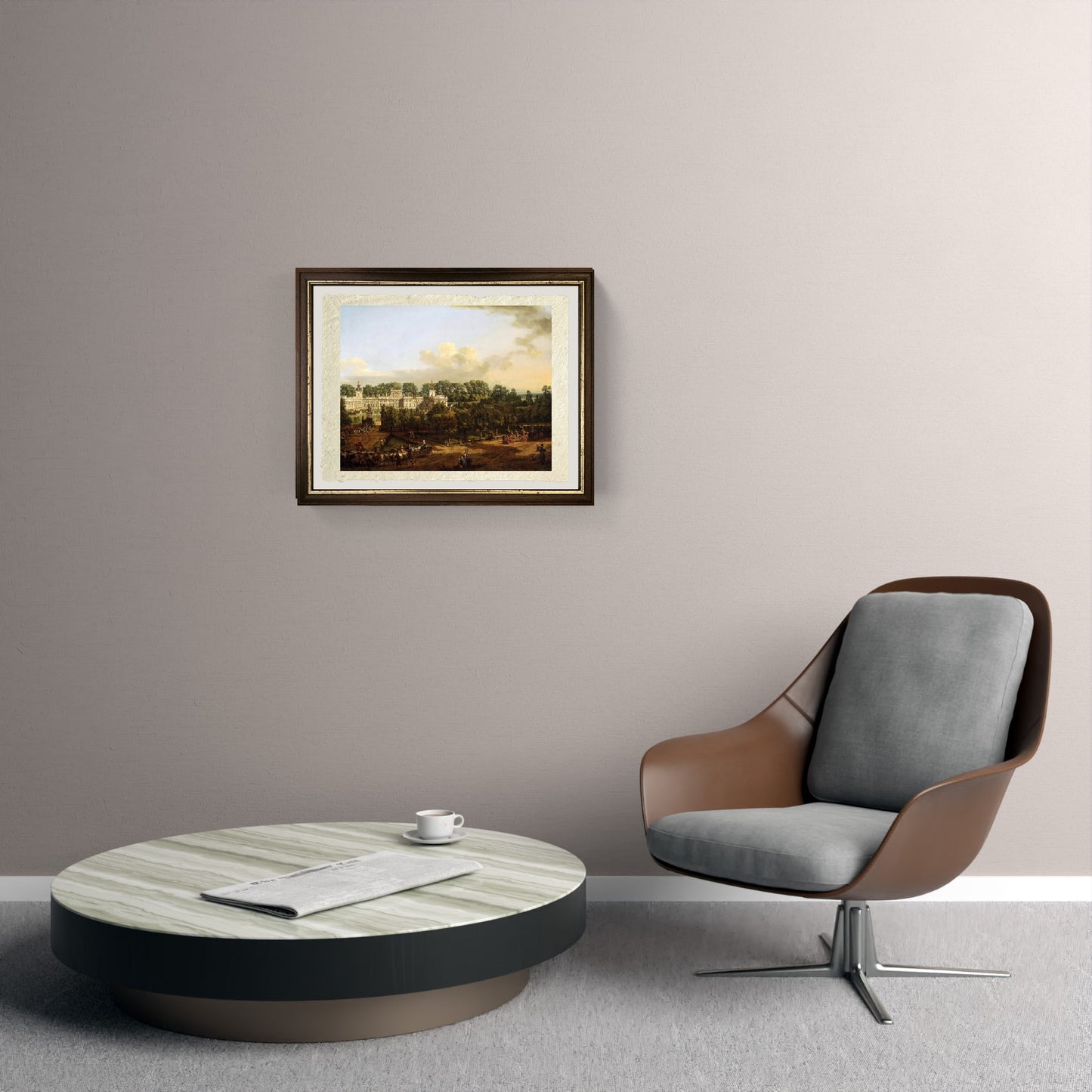 Wilanów Palace seen from the entrance - Bernardo Bellotto