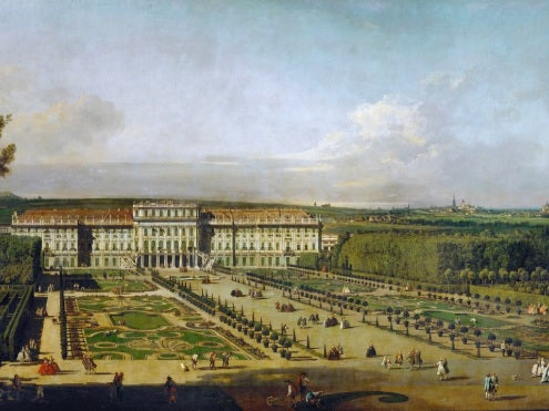 Palazzo di Schönbrunn visto dai giardini, tra il 1758 e il 1761 - Bernardo Bellotto