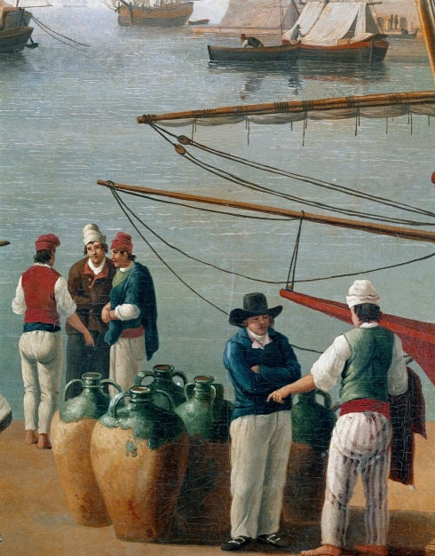 Pescatori e venditore di olio d'oliva a Napoli - Philippe Hackert