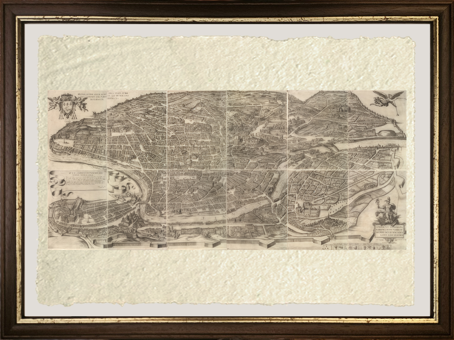 Map of the city of Rome in 1645 by Antonio Tempesta