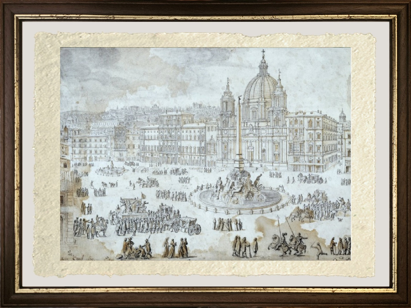 View of Rome with St. Peter's and Castel Sant' Angelo in the Distance, 1685 - Gaspare Vanvitelli - Gaspar van Wittel