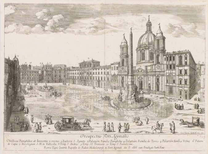View of Rome with St. Peter's and Castel Sant' Angelo in the Distance, 1685 - Gaspare Vanvitelli - Gaspar van Wittel