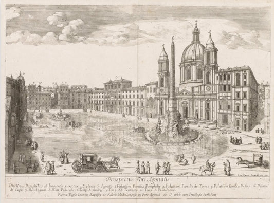 View of Rome with St. Peter's and Castel Sant' Angelo in the Distance, 1685 - Gaspare Vanvitelli - Gaspar van Wittel