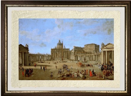 Veduta Piazza San Pietro, Roma (ca 1705) - Gaspare Vanvitelli - Gaspar van Wittel