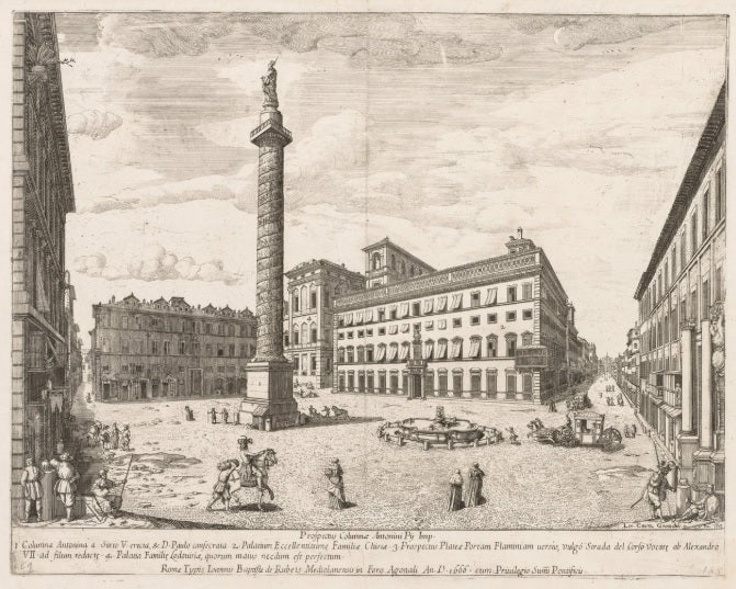 View of Rome with St. Peter's and Castel Sant' Angelo in the Distance, 1685 - Gaspare Vanvitelli - Gaspar van Wittel