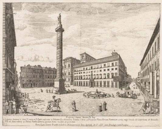 View of Rome with St. Peter's and Castel Sant' Angelo in the Distance, 1685 - Gaspare Vanvitelli - Gaspar van Wittel