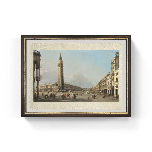 Piazza San Marco guardando a sud e ovest, 1763 di Giovanni Antonio Canal detto Canaletto su carta Amalfi