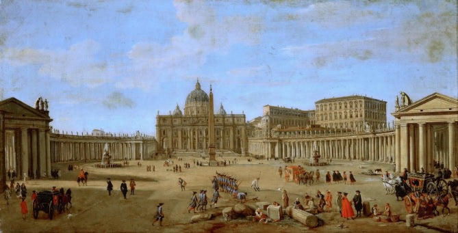 Veduta Piazza San Pietro, Roma (ca 1705) - Gaspare Vanvitelli - Gaspar van Wittel
