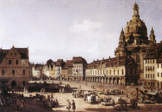 Piazza del Mercato Nuovo a Dresda - Bernardo Bellotto
