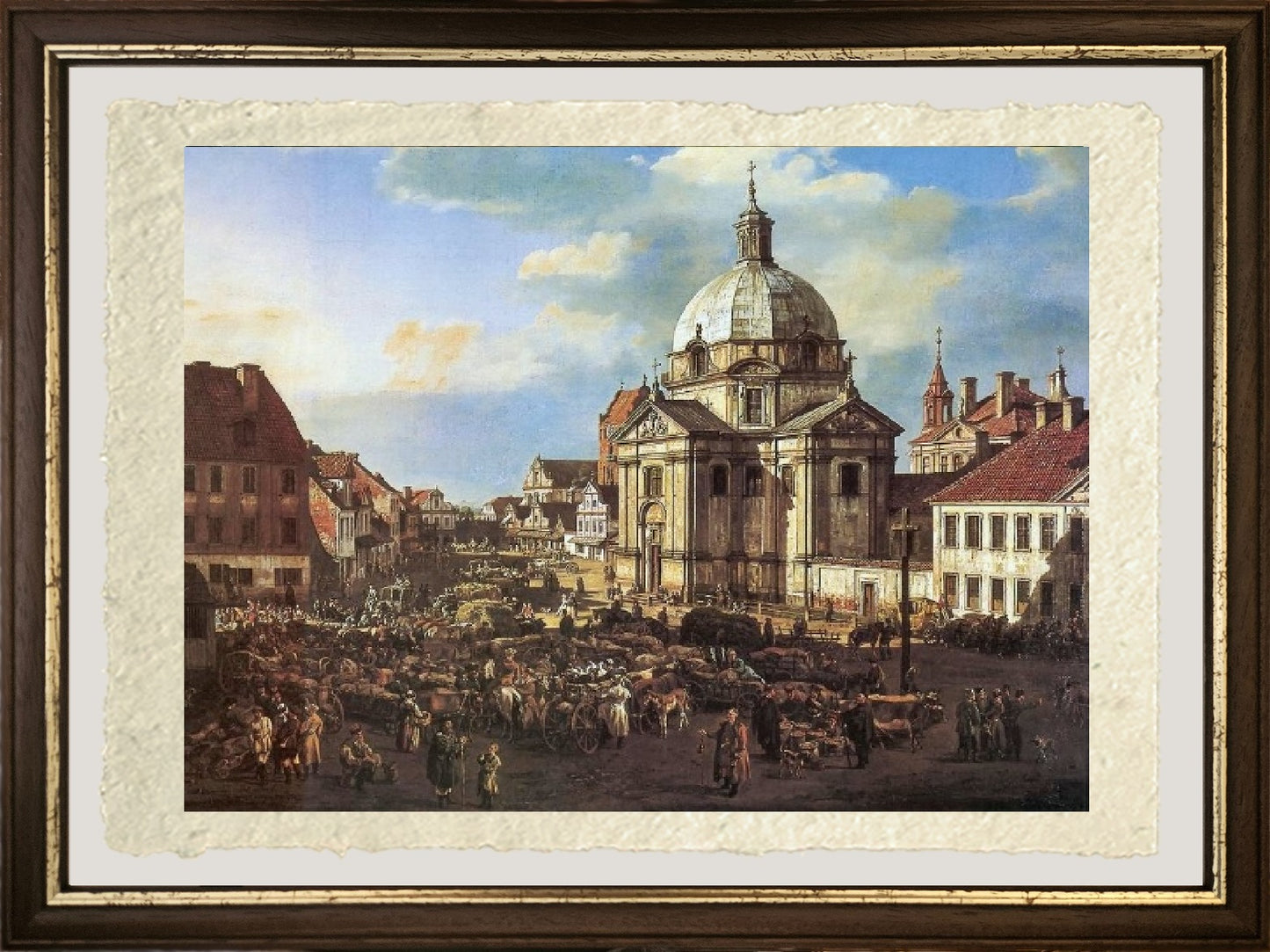 Piazza del Mercato della Città Nuova con la Chiesa di San Casimiro - Bernardo Bellotto