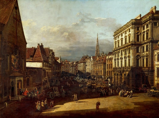 The Neuer Markt in Vienna - Bernardo Bellotto