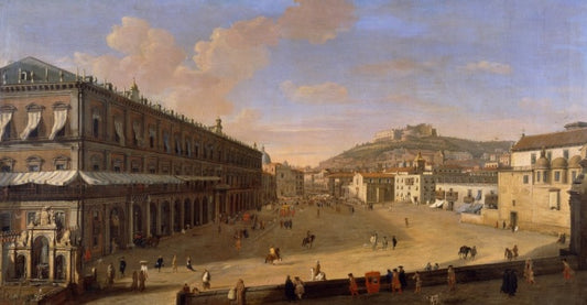 Piazza del Palazzo a Napoli - Gaspare Vanvitelli - Gaspar van Wittel