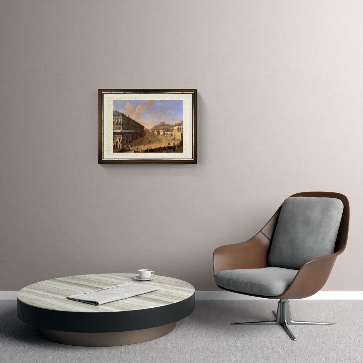 Piazza del Palazzo a Napoli - Gaspare Vanvitelli - Gaspar van Wittel