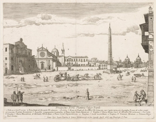 View of Rome with St. Peter's and Castel Sant' Angelo in the Distance, 1685 - Gaspare Vanvitelli - Gaspar van Wittel