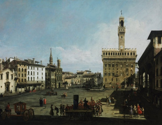 Piazza della Signoria a Firenze, 1742 - Bernardo Bellotto