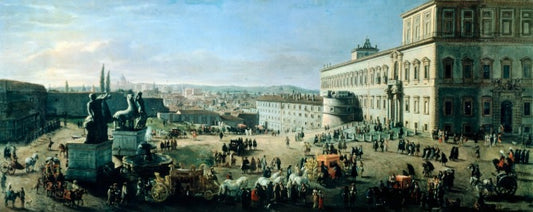 Piazza e Palazzo del Monte Cavallo - Gaspare Vanvitelli - Gaspar van Wittel