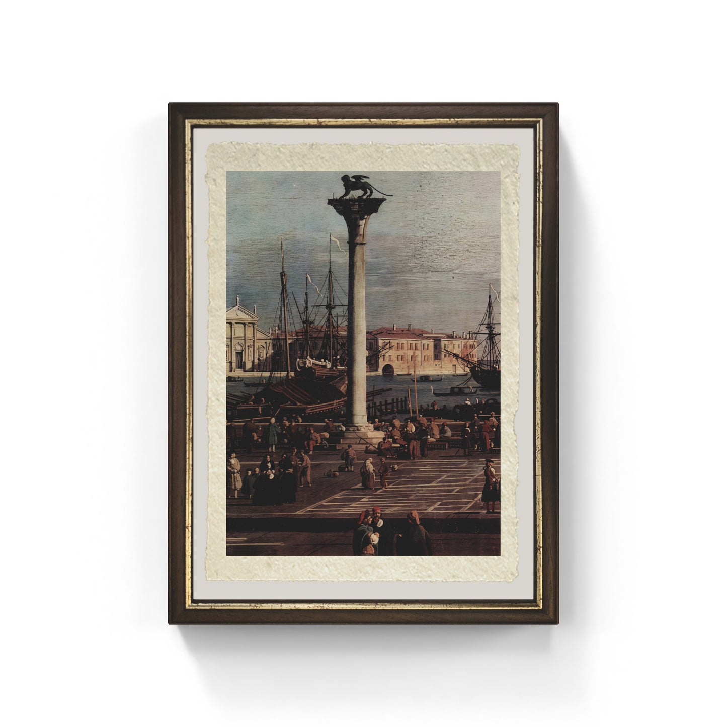 La Piazzetta di Giovanni Antonio Canal detto Canaletto su carta Amalfi