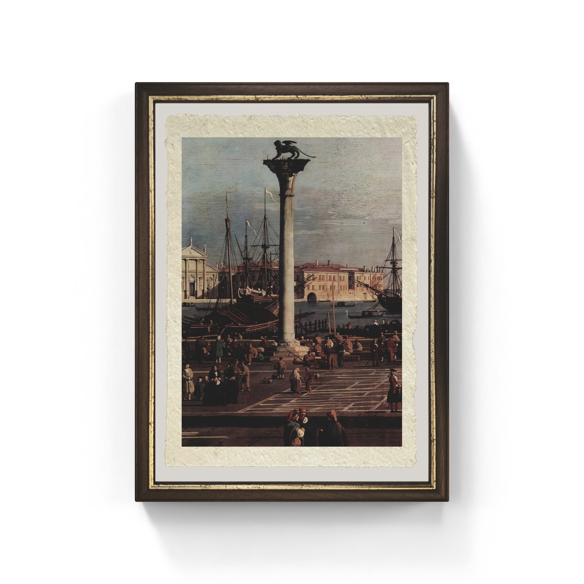 La Piazzetta di Giovanni Antonio Canal detto Canaletto su carta Amalfi