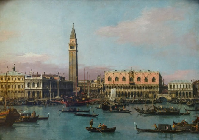 Square and Riva degli Schiavoni - Giovanni Antonio Canal known as Canaletto