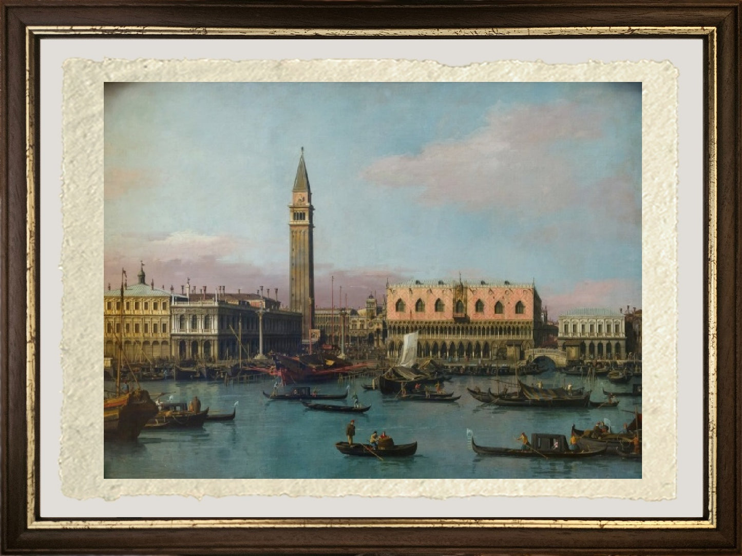 Square and Riva degli Schiavoni - Giovanni Antonio Canal known as Canaletto