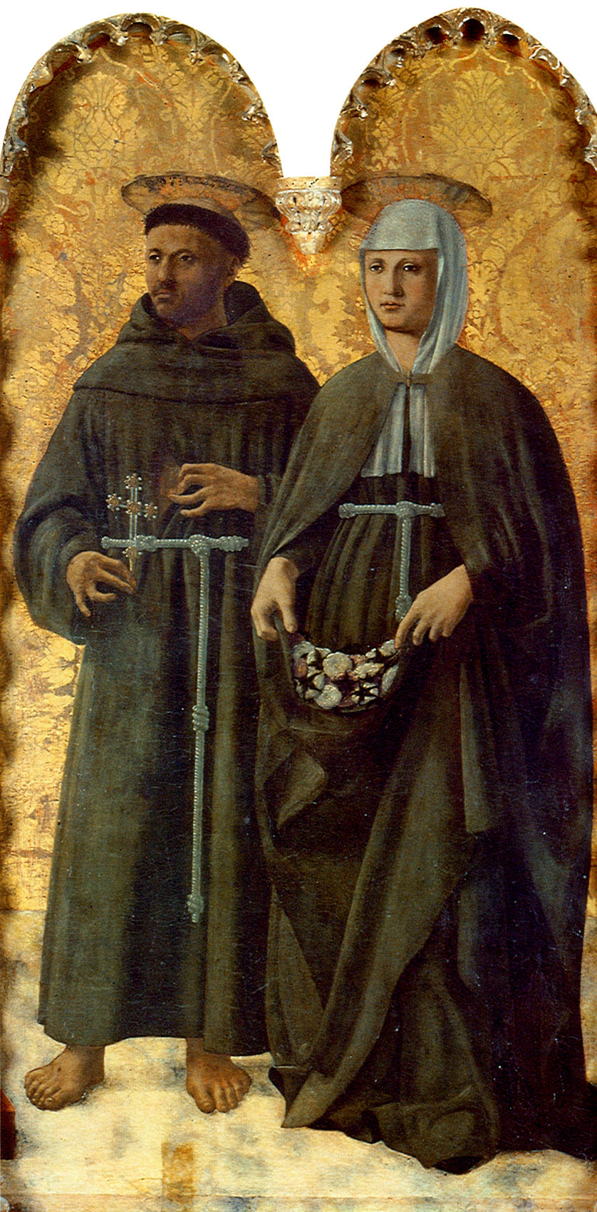 Santi Francesco ed Elisabetta - Piero della Francesca su carta Amalfi