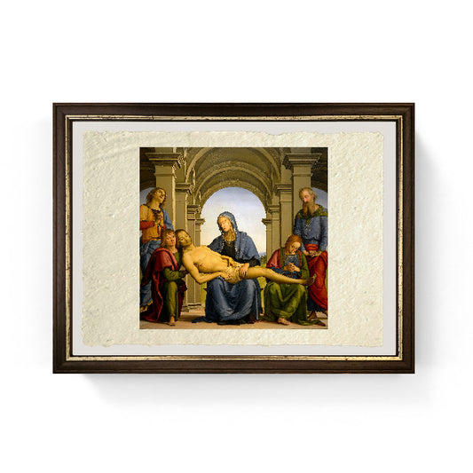 Pietà - Perugino - Pietro Vannucci su pregiata carta Amalfi
