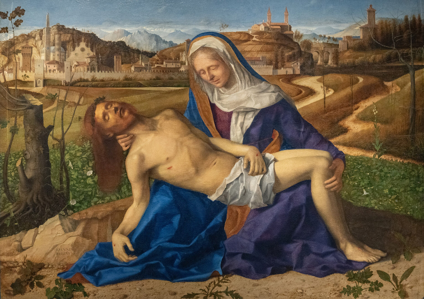 Pietà Donà dalle Rose - Giovanni Bellini su pregiata carta Amalfi