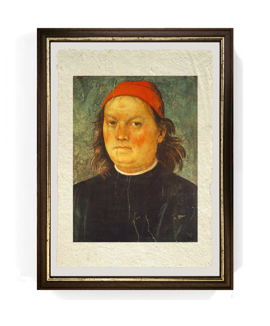Autoritratto - Perugino - Pietro Vannucci su pregiata carta Amalfi