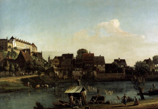 Pirna seen from the port city - Bernardo Bellotto