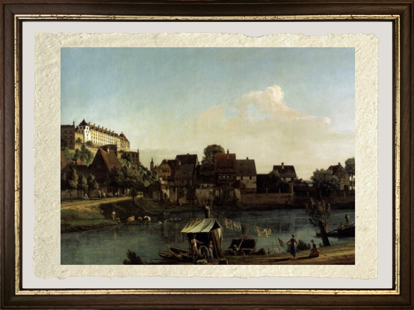 Pirna vista dalla città portuale - Bernardo Bellotto