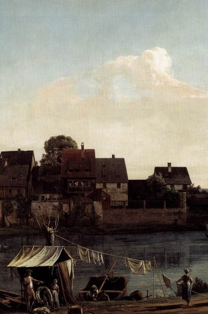 Pirna seen from the port city - Bernardo Bellotto