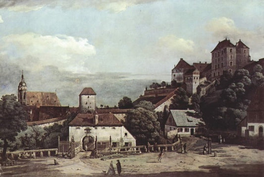Pirna seen from the south side, with fortifications and Obertor - Bernardo Bellotto
