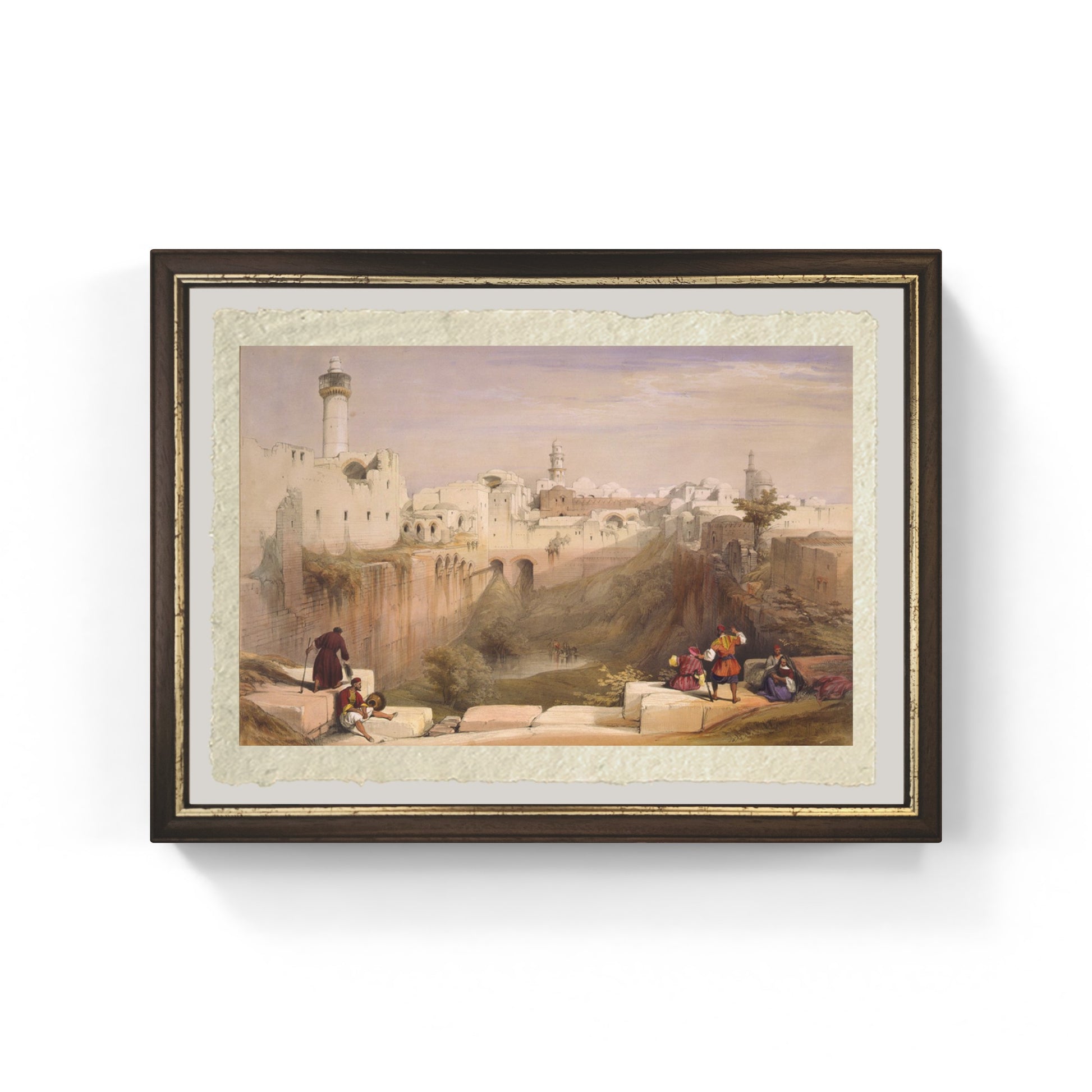 La Piscina di Betesda, Gerusalemme di David Roberts su carta Amalfi