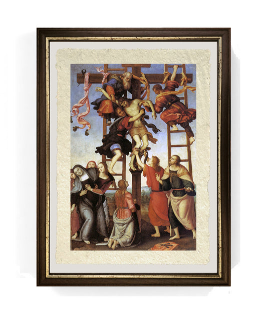Polittico dell'Annunziata - Perugino - Pietro Vannucci su pregiata carta Amalfi