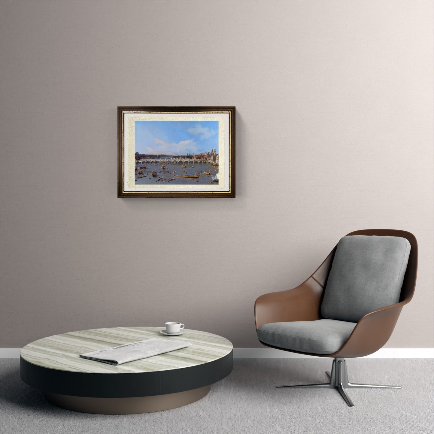 Ponte di Westminster, con la processione del sindaco sul Tamigi - Giovanni Antonio Canal detto Canaletto