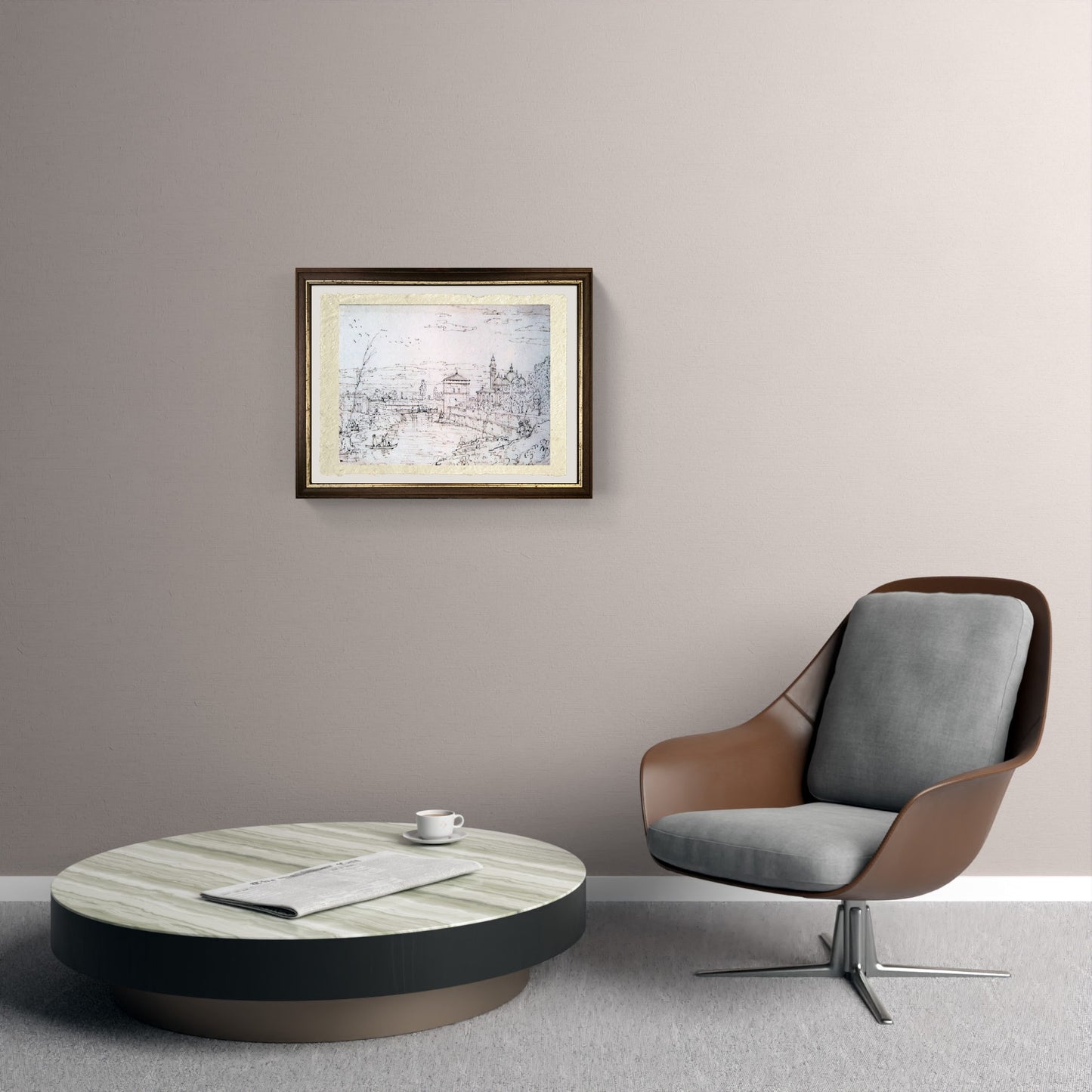 Bridge over the River and Santa Giustina, 1740 - Bernardo Bellotto