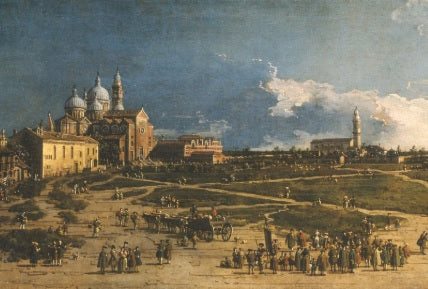 Prà della Valle a Padova (dettaglio) - Giovanni Antonio Canal detto Canaletto